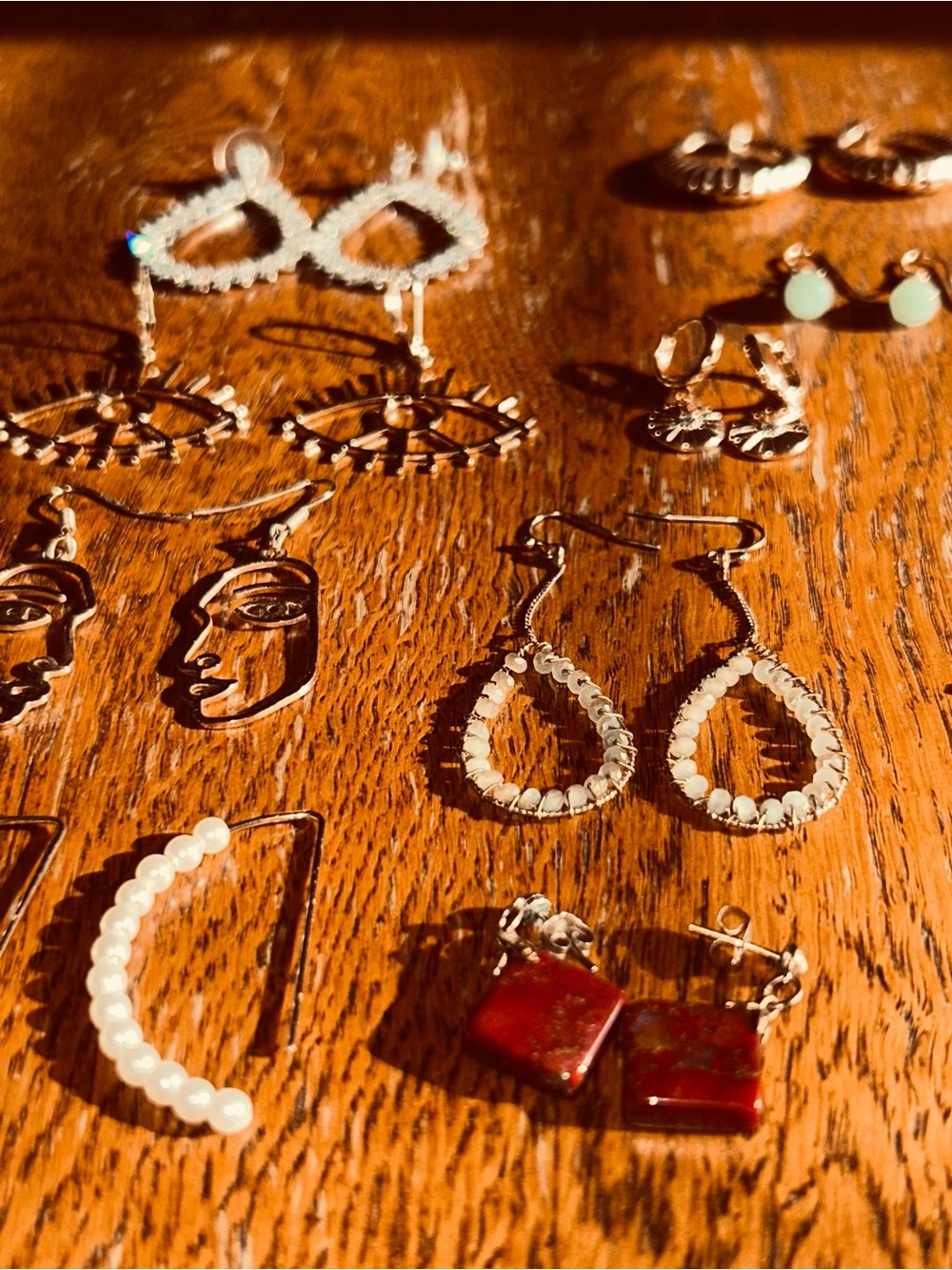 Silver-Tone and Gold-Tone Mixed Earrings Collection - Assorted Styles - Picture 3 of 4